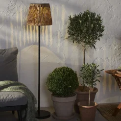 LED vloerlamp Cesta 127cm bruin/zwart kunststof/metaal