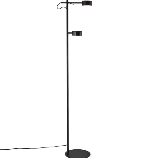LED vloerlamp Clyde, 2-lamps, met dimmer