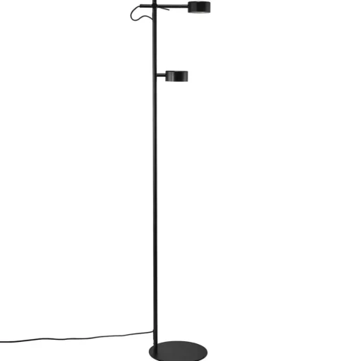 LED vloerlamp Clyde, 2-lamps, met dimmer