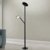 LED vloerlamp Fati, hoogte 181 cm, aluminium, leeslampje, dimmer, CCT