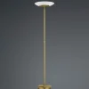 LED vloerlamp Findus, 1-lamp, oudmessing