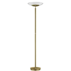 LED vloerlamp Findus, 1-lamp, oudmessing