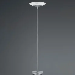 LED vloerlamp Findus, 1-lamp, nikkel