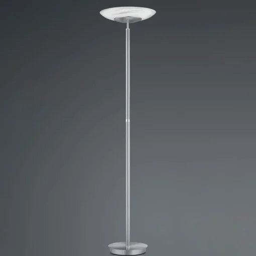 LED vloerlamp Findus, 1-lamp, nikkel