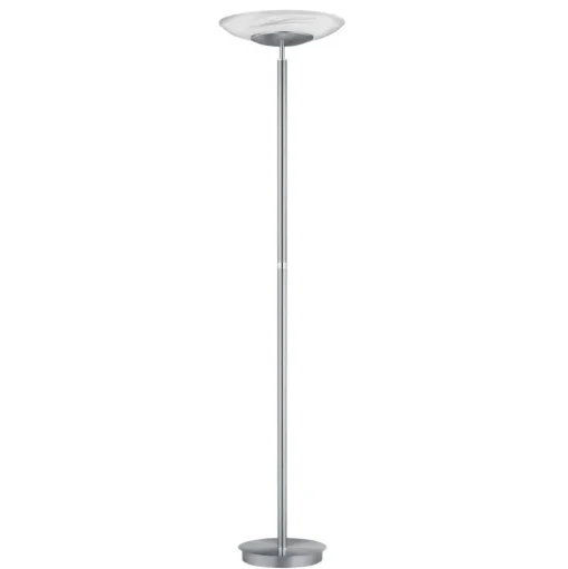 LED vloerlamp Findus, 1-lamp, nikkel