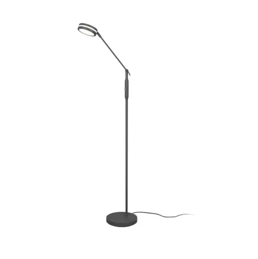 LED vloerlamp Franklin, sensordimmer, antraciet