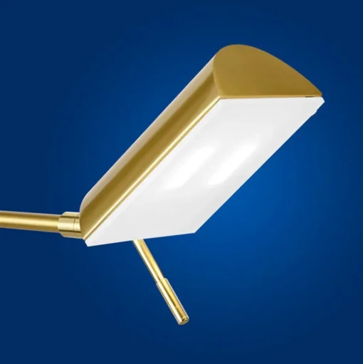 LED vloerlamp Graz, messing