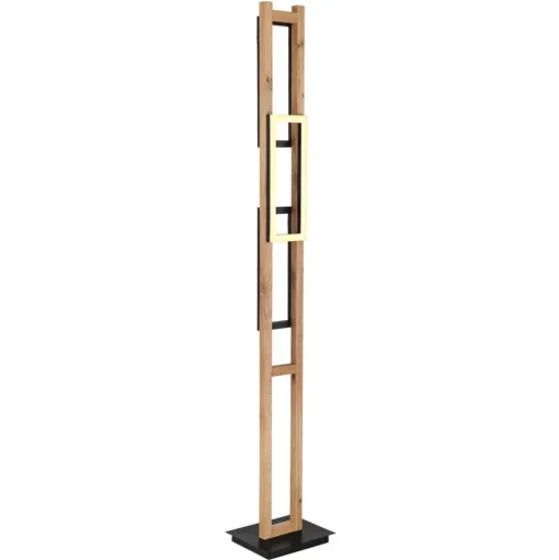 LED vloerlamp Illa in houtdesign
