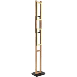 LED vloerlamp Illa in houtdesign