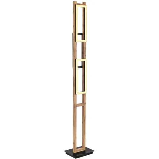 LED vloerlamp Illa in houtdesign