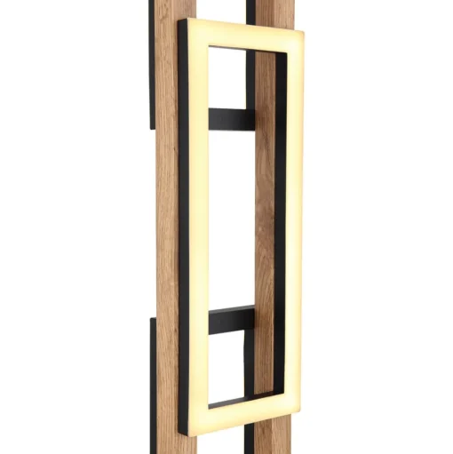 LED vloerlamp Illa in houtdesign