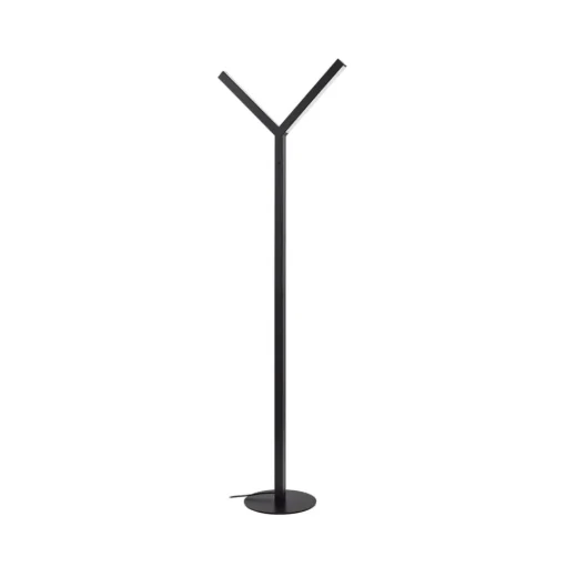 LED vloerlamp Lucande Ilian, zwart, metaal, CCT, dimbaar