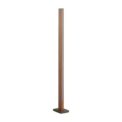 LED vloerlamp Lucande Tamlin, 152 cm, hout, beuken, 3000K