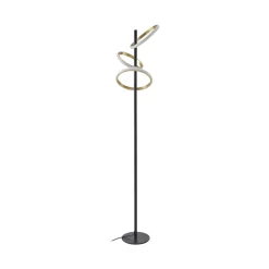 LED vloerlamp Madu, zwart, metaal, 160 cm, dimbaar