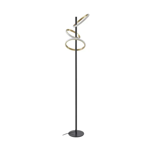 LED vloerlamp Madu, zwart, metaal, 160 cm, dimbaar