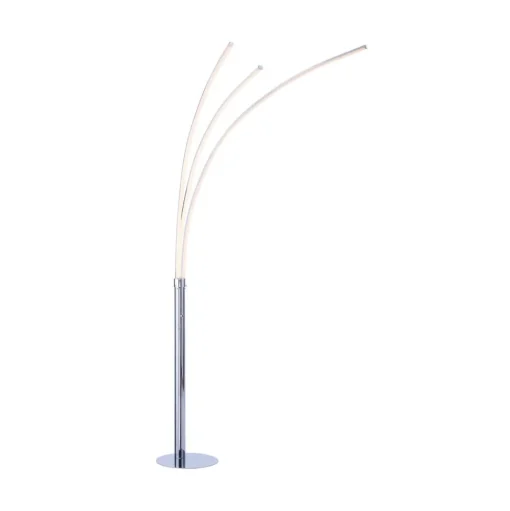 LED vloerlamp Maja, 3-lamps chroom