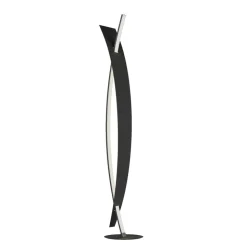 LED vloerlamp Marija, zwart, metaal, hoogte 140 cm