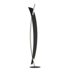 LED vloerlamp Marija, zwart, metaal, hoogte 140 cm