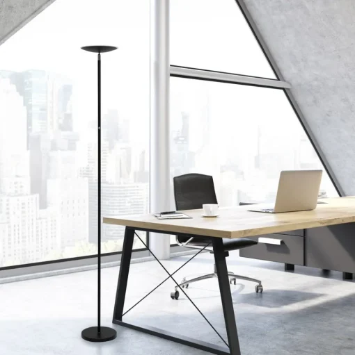 LED vloerlamp MAULsphere, zwart, dimbaar, hoogte 183 cm