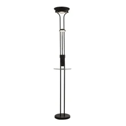 LED vloerlamp Moeder & Kind, zwart, laadoppervlak, dimbaar