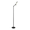 LED vloerlamp Mondello, mat zwart, dimbaar, draaibaar