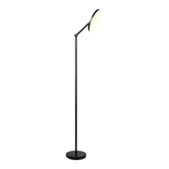 LED vloerlamp Mondello, mat zwart, dimbaar, draaibaar