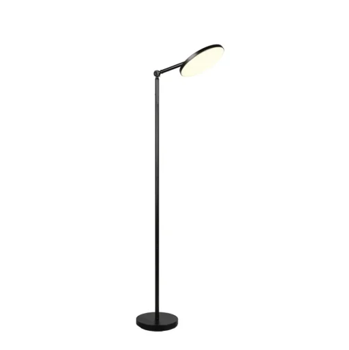 LED vloerlamp Mondello, mat zwart, dimbaar, draaibaar