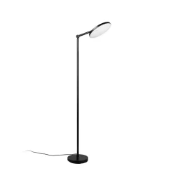 LED vloerlamp Mondello, mat zwart, dimbaar, draaibaar