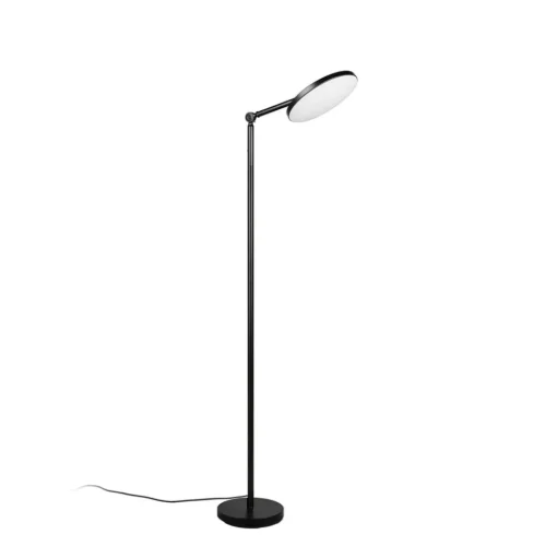 LED vloerlamp Mondello, mat zwart, dimbaar, draaibaar