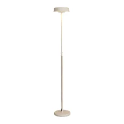 LED vloerlamp Noa II, touchdimmer, staal, wit