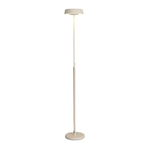 LED vloerlamp Noa II, touchdimmer, staal, wit