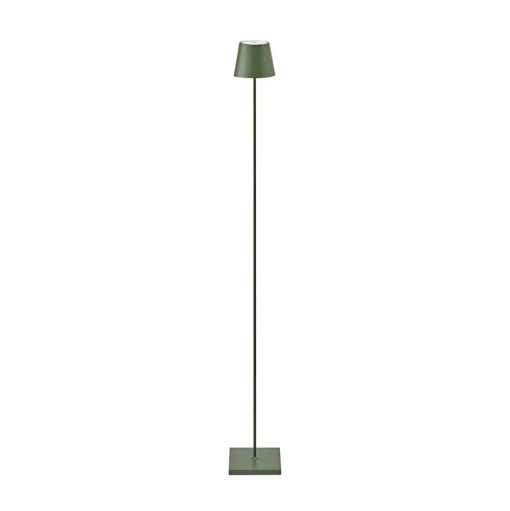 LED vloerlamp Nuindie IP54 120 cm rond USB-C spar groen