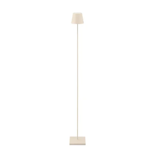 LED vloerlamp Nuindie IP54 120 cm rond USB-C dune beige