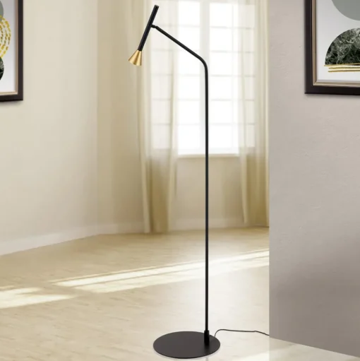 LED vloerlamp Odeon, hoogte 147 cm, metaal