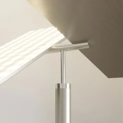 LED vloerlamp Parthena, nikkel, metaal, 180 cm