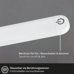 LED vloerlamp Pivaz justeerbaar touchdim wit
