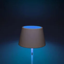 LED vloerlamp Pomezia voor buiten, USB, wit