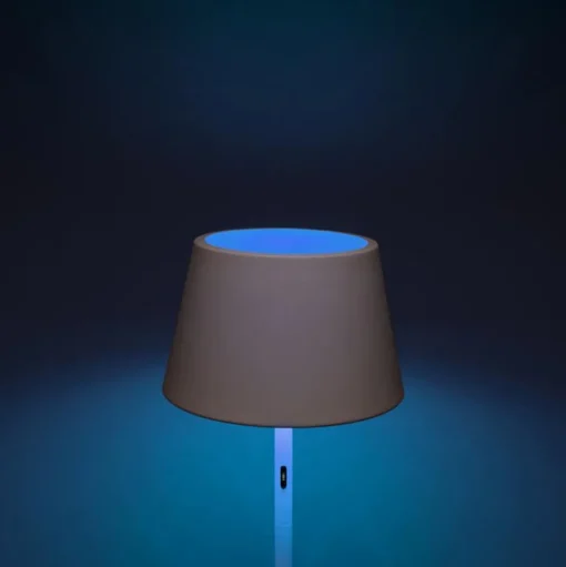 LED vloerlamp Pomezia voor buiten, USB, wit