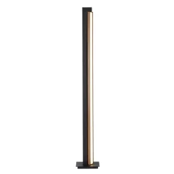 LED vloerlamp PURE Lines, zwart, hout, afstandsbediening, 140 cm