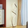 LED vloerlamp Rodado, zwart, 132 cm, aluminium