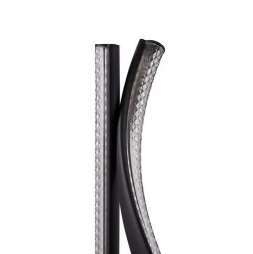 LED vloerlamp Rodado, zwart, 132 cm, aluminium