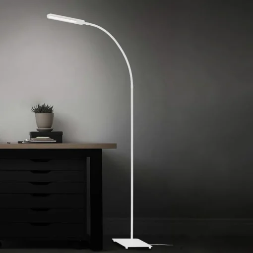 LED vloerlamp Servo, dimbaar, CCT, wit