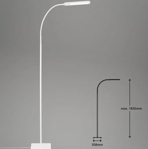 LED vloerlamp Servo, dimbaar, CCT, wit
