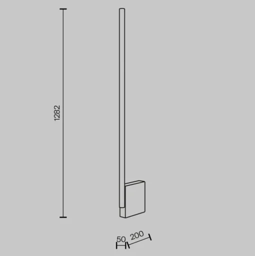 LED vloerlamp Solid, hoogte 128,2 cm, beton, acryl