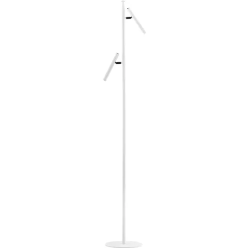 LED vloerlamp Streak, 2-lamps met dimmer, wit