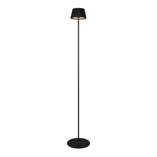 LED vloerlamp Suarez, zwart, hoogte 123 cm, metaal