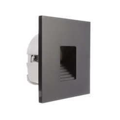 LED wand inbouwlamp SET Alwaid zwart 8 x 8 cm niveau 2.700K
