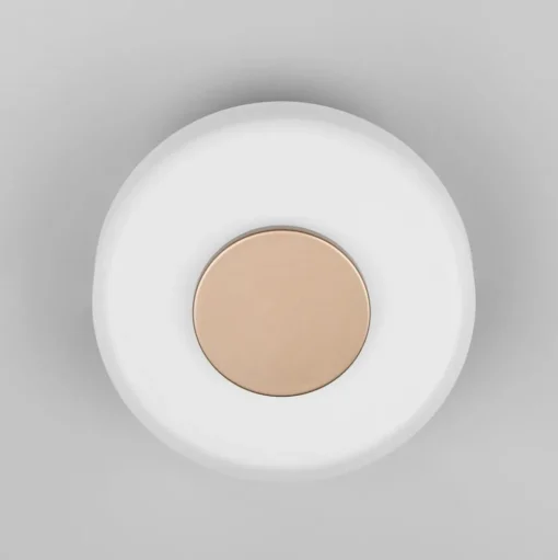 LED wandlamp Celeste, bruin/wit, Ø 22 cm glas dimbaar