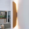 LED wandlamp Colombia, eiken natuur