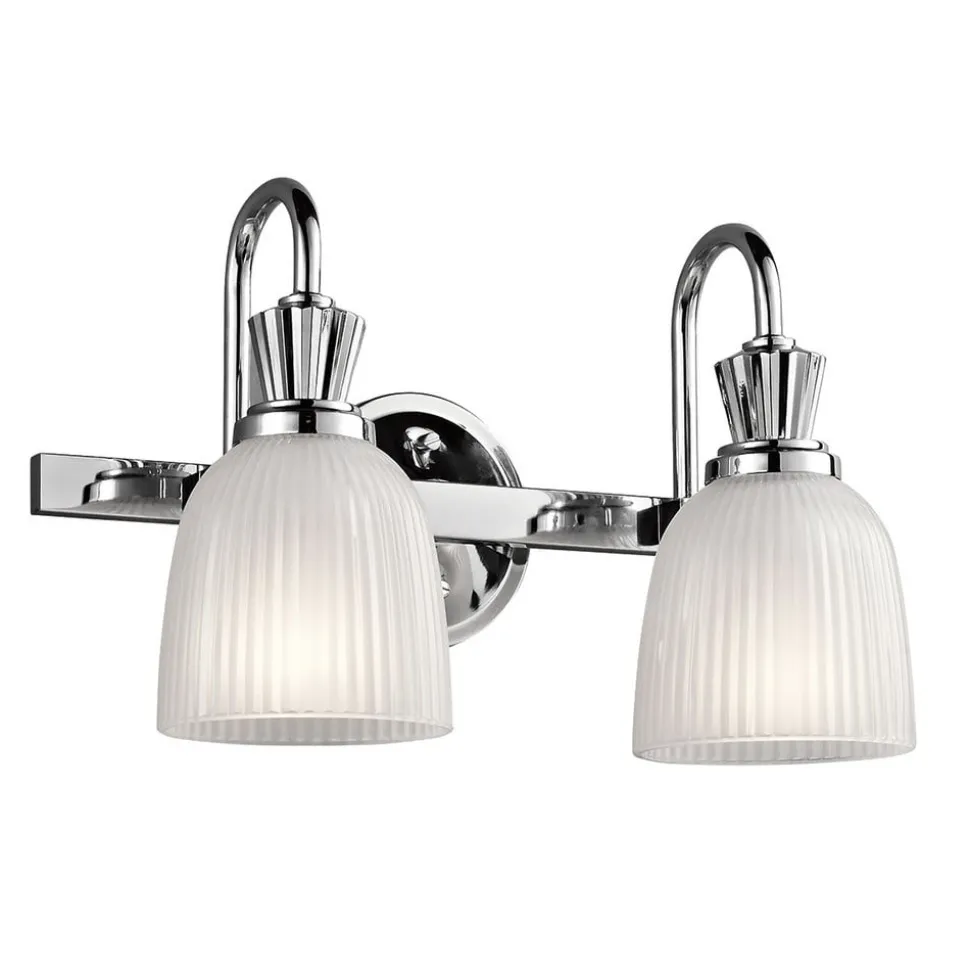 LED wandlamp Cora voor de badkamer met 2 lampjes